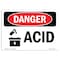 Signmission Safety Sign, OSHA Danger, 7" Height, 10" Width, Rigid Plastic, Acid, Landscape, P-L-1017 OS-DS-P-710-L-1017 - alternate 1